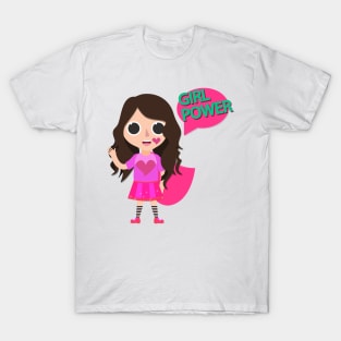 Girl power kids cute cartoon T-Shirt